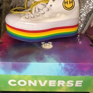 miley cyrus rainbow platform converse
